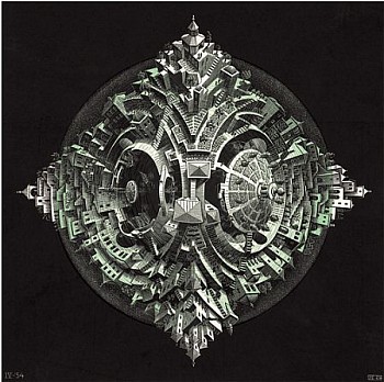 Work:&nbsp;Tetrahedral Planetoid (B. 395)
Signed and Annotated Eigen Druk (Printed by Myself)