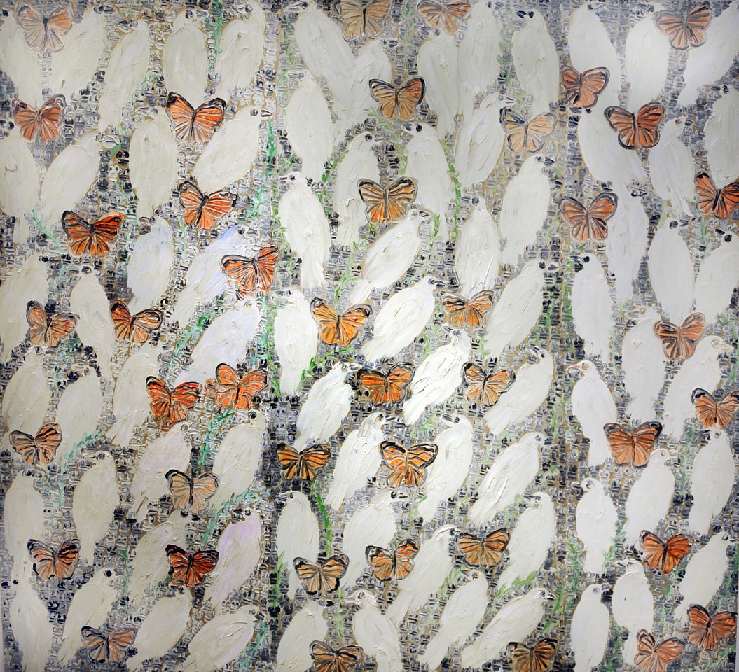 Hunt Slonem, Guardians and Monarchs, 2008
Oil on Canvas, 76 x 84 inches
SLON0043
$39,000