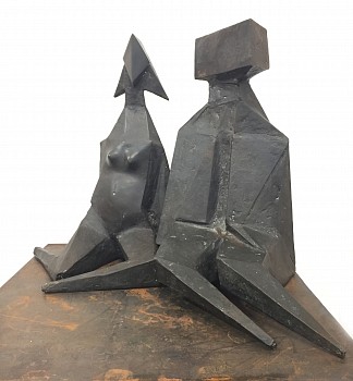 Work:&nbsp;Lynn Chadwick Pair of Sitting Figures IV (657)edition of 6
