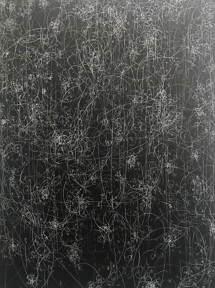 Kysa Johnson, Blow Up 315 - subatomic decay patterns, 2017
fixed chalk on blackboard, 40 x 30 in.
JOHK00007
Sold