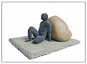 Boaz Vaadia, Z Efrayim #77
2003, Bronze, Bluestone and Boulder
