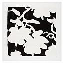 Donald Sultan, Z Lantern flowers WHITE AND BLACK, FEB 10, 2017; edition of 50
2017, Color silkscreen with over-printed flocking on Rising, 2-ply museum board