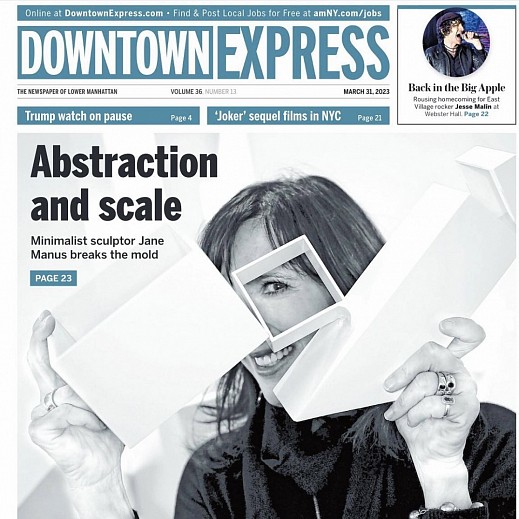 News: Abstraction and Scale - Minimalist sculptor Jane Manus breaks the mold &Acirc;&nbsp;, March 31, 2023 - By Avalon Ashley Bellos &Acirc;&nbsp;for the Downtown Express