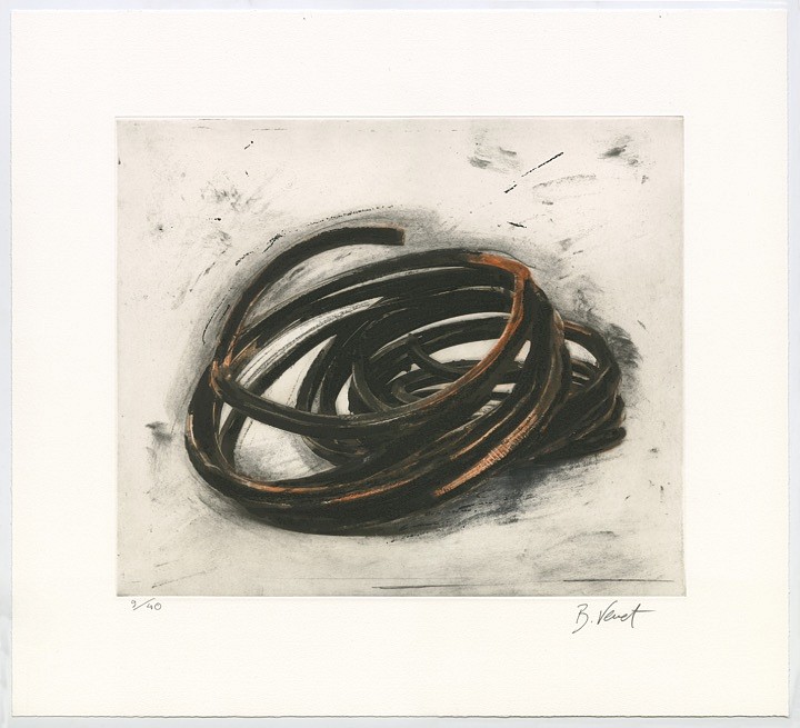 Bernar Venet, Effrondrement Lignes Indéterminées (Print 2, from the suite of 6), edition of 40, 2022
Etching, 19 x 21 in.
VENE00013
$4,500